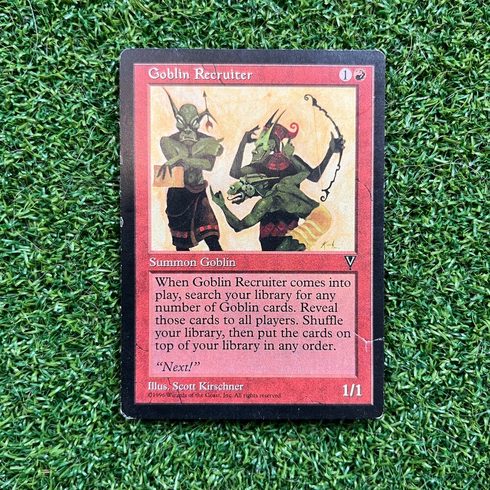 MTG Goblin Recruiter Visions Uncommon Vintage Magic The Gathering